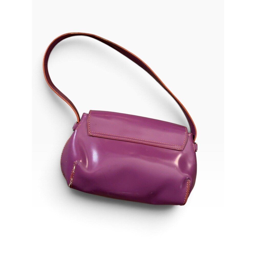 Vintage DKNY Purple Vinyl Purse Hand Bag